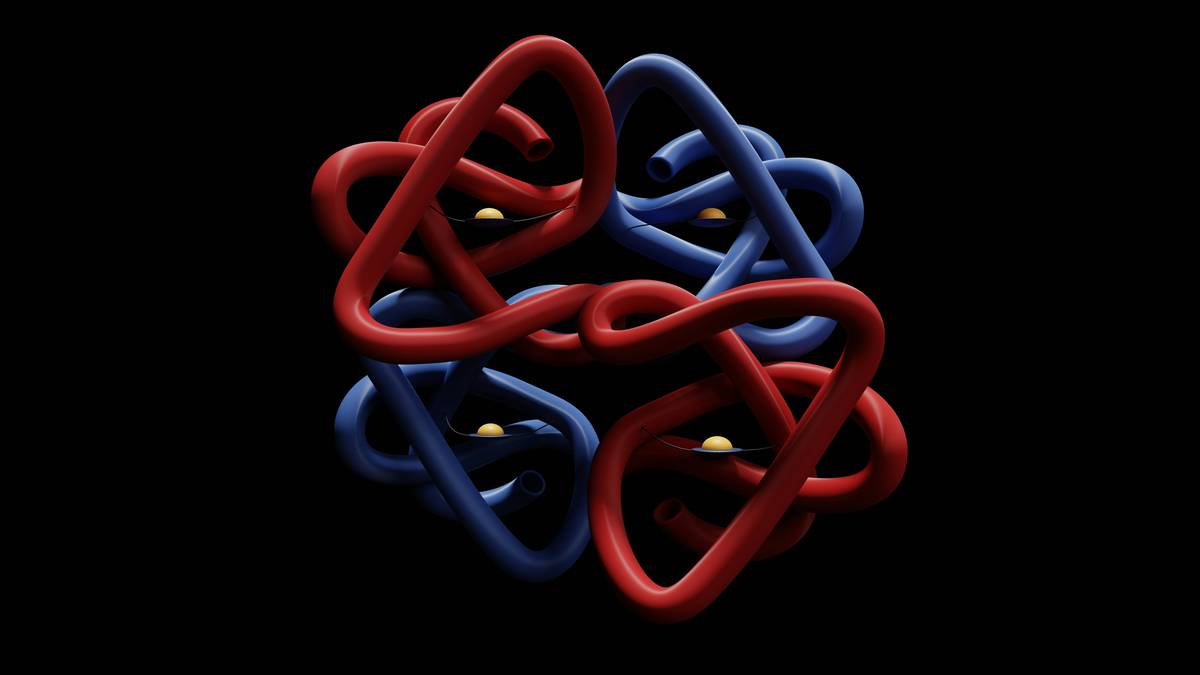 Simple Re-creation of the Hemoglobin protein with four subunits, and their respective heme groups.